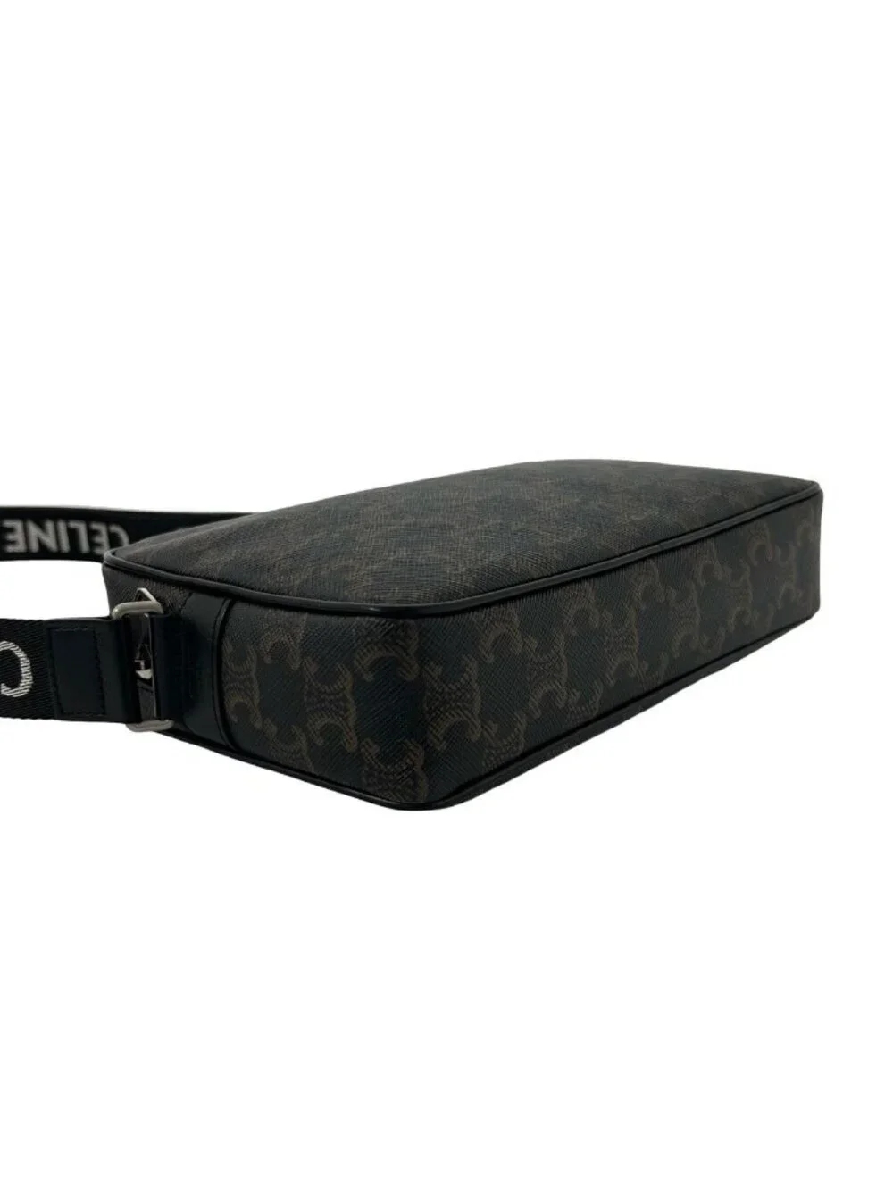 Celine Triomphe Messenger with Leather Mini Shoulder Bag Black